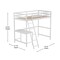 Flash Furniture White Twin Loft Bed Frame with Desk and Ladder MH-LBD5-WH-T-GG - alternate 5